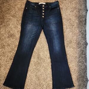 KanCan Blue Flare Wide Leg Jeans High-Rise